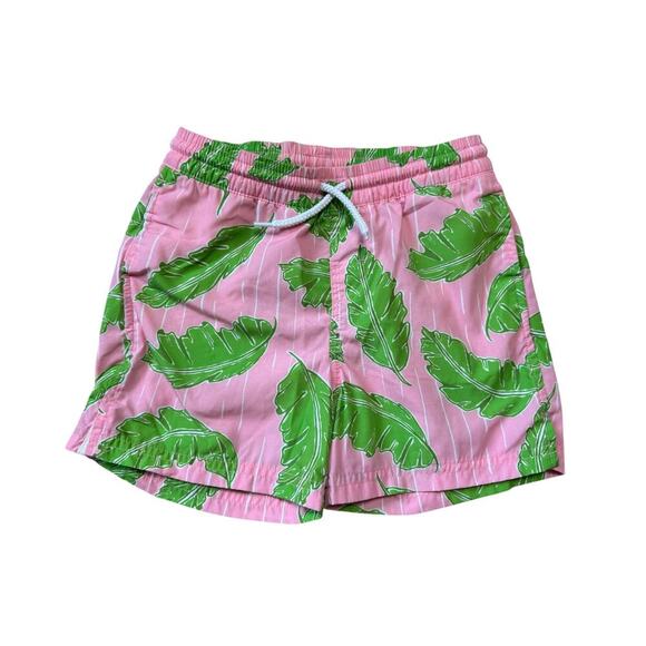 BEAUFORT BONNET COMPANY Boys swim trunks, size 5, Pink & Green - Picture 1 of 9